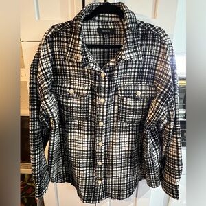 Like new Forever21+ flannel shirt/jacket with pearl buttons